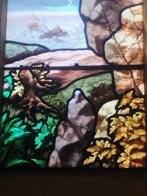 Vitrail Baie 18 : Ange Gardien dans l'Église Saint-Ouen à Routot