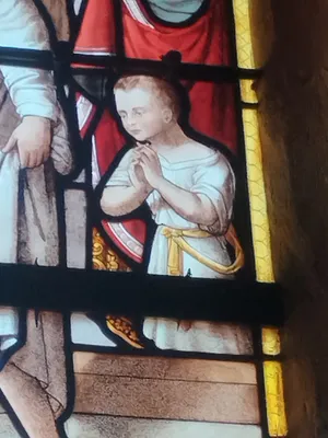 Vitrail Baie 21 : Scène de la vie de Saint-Augustin dans l'Église Saint-Ouen à Routot
