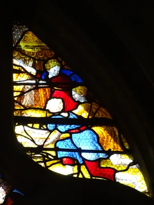 Vitrail Baie 16 : La manne dans l'Église Sainte-Foy de Conches-en-Ouche