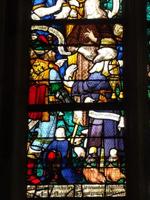 Vitrail Baie 20 : Saint-Jean-Baptiste dans l'Église Sainte-Foy de Conches-en-Ouche