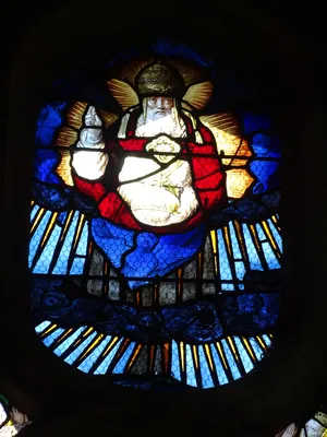 Vitrail Baie 20 : Saint-Jean-Baptiste dans l'Église Sainte-Foy de Conches-en-Ouche