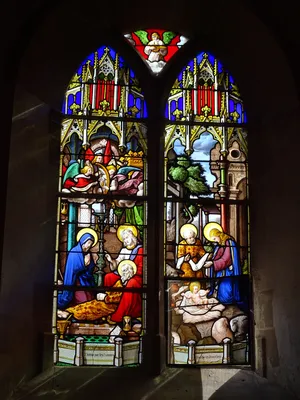Baie 6 : Dormition de la Sainte Vierge, L'Adoration des bergers