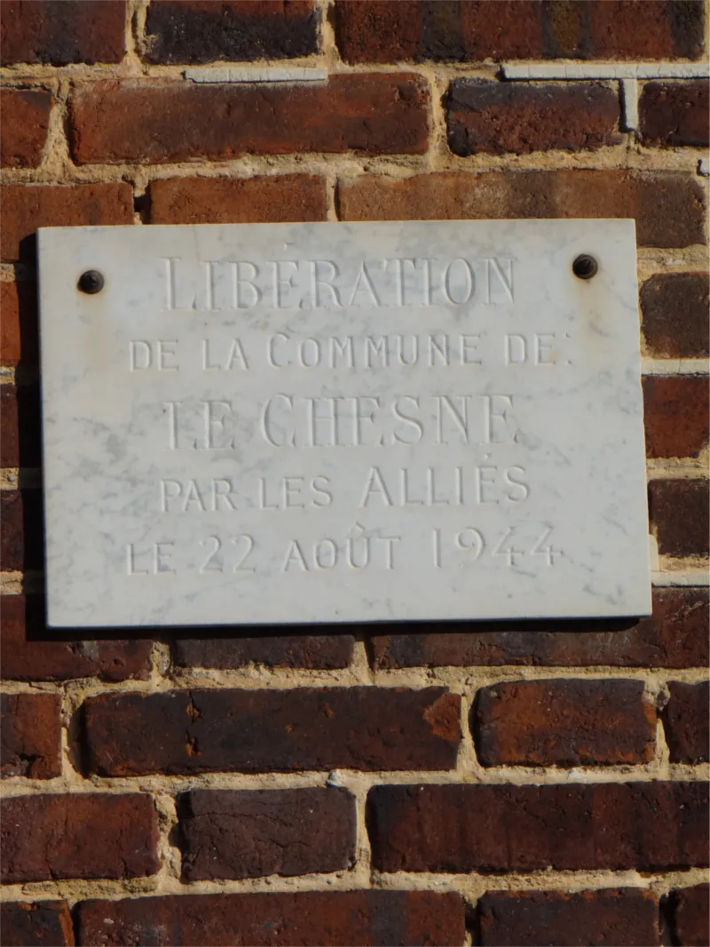 Plaque Libération de Le Chesne