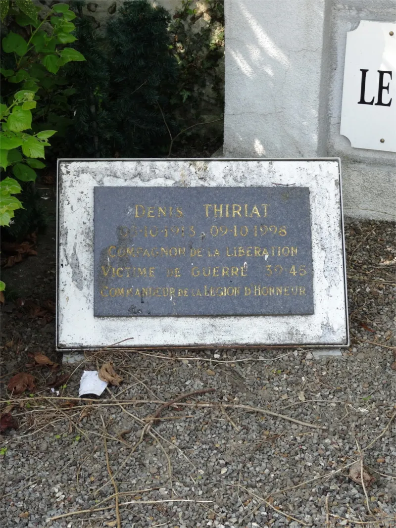 Plaque Denis Thiriat de Verneuil-sur-Avre