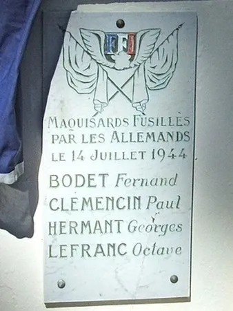 Plaque commémorative Résistance de Tourville-sur-Pont-Audemer