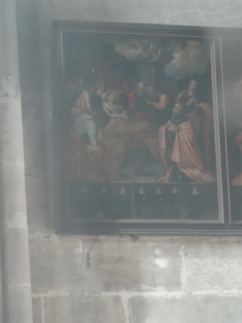 Panneau peint : la Dormition de la Vierge dans l'église Notre-Dame de Louviers