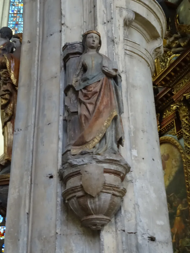 Statue de Sainte-Barbe de l'Église Notre-Dame-des-Arts de Pont-de-l'Arche