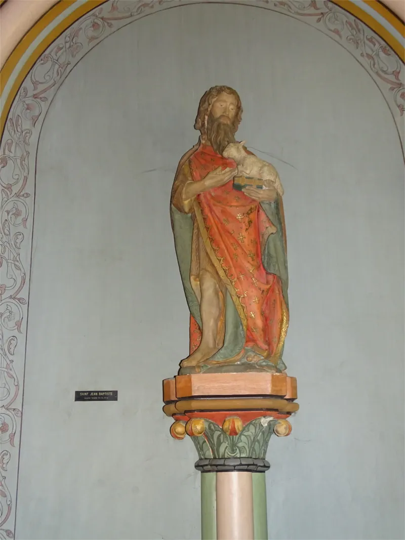 statue : Saint-Jean-Baptiste dans l'église de la Madeleine de Verneuil-sur-Avre