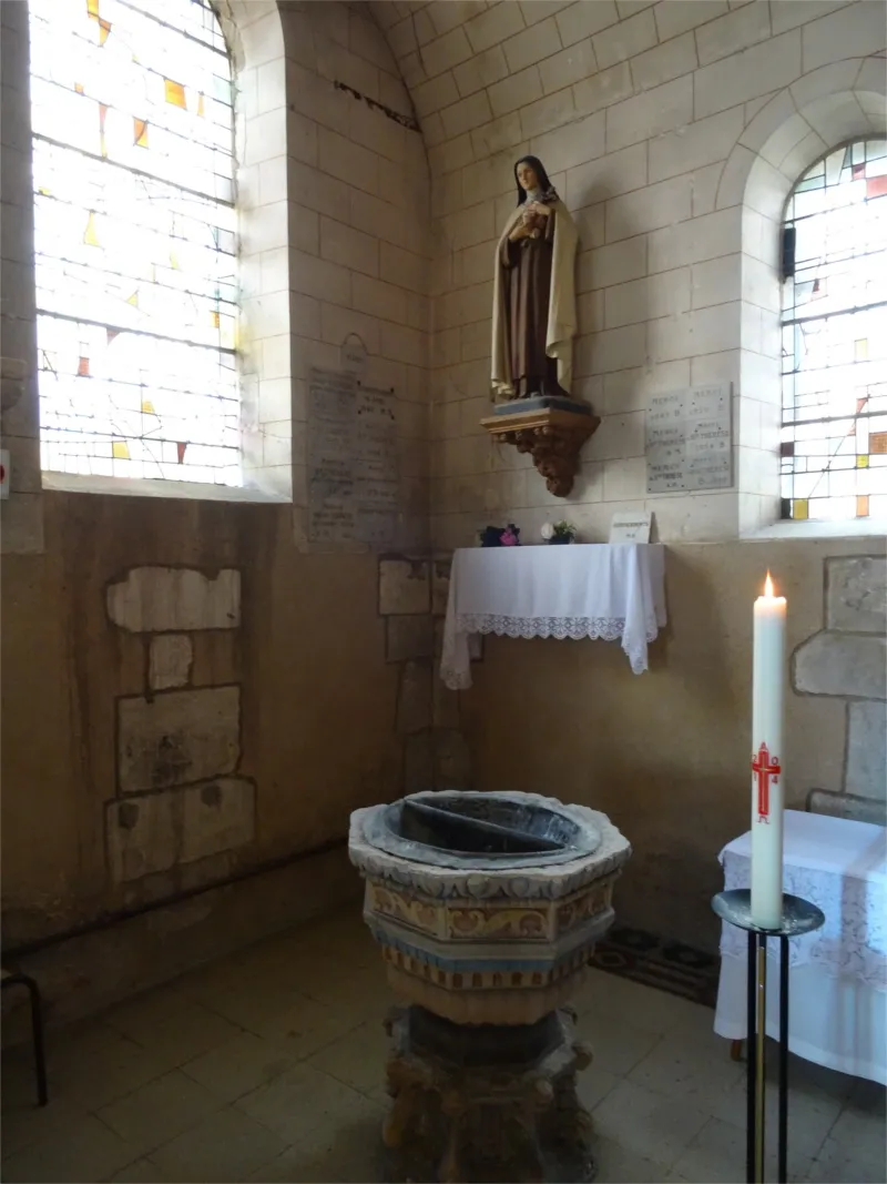 Fonts baptismaux de l'église Saint-Ouen de Léry