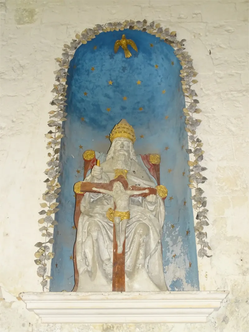 Groupe sculpté La Trinité dans l'église Notre-Dame d'Amfreville-sur-Iton