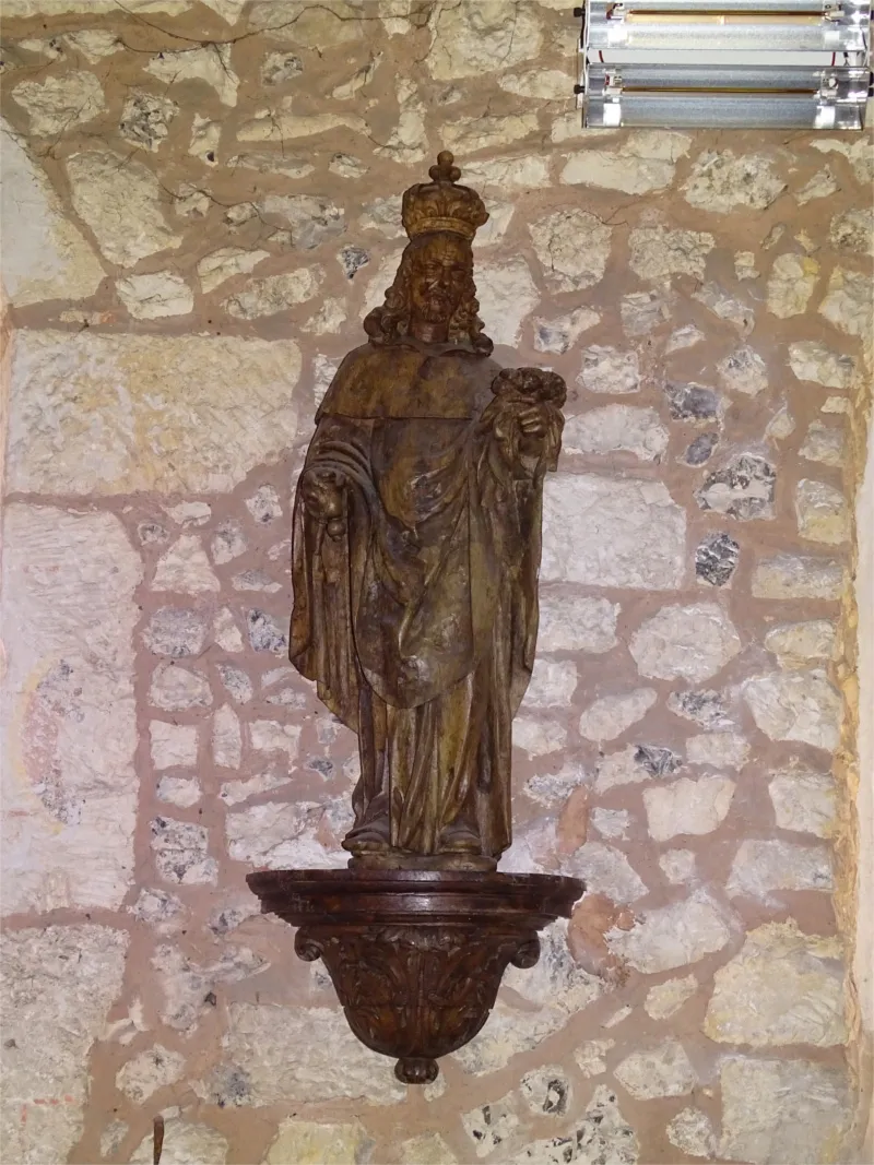 Statue de Saint-Louis dans l'église Notre-Dame de Ménesqueville