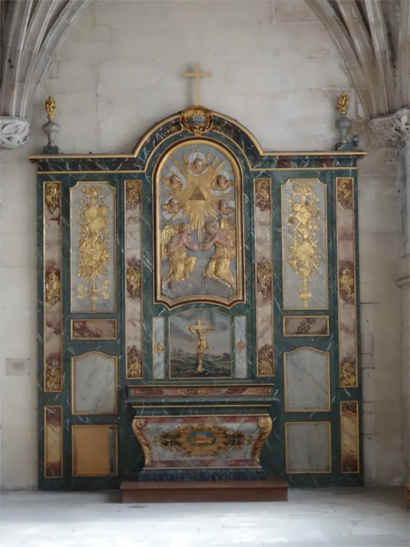 Autel et retable dit des Mathurins dans la Collégiale Saint-Gervais de Gisors