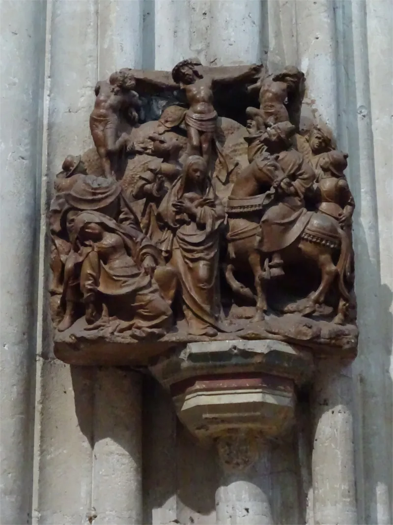 Groupe sculpté : La Crucifixion dans l'Abbatiale Saint-Taurin d'Évreux