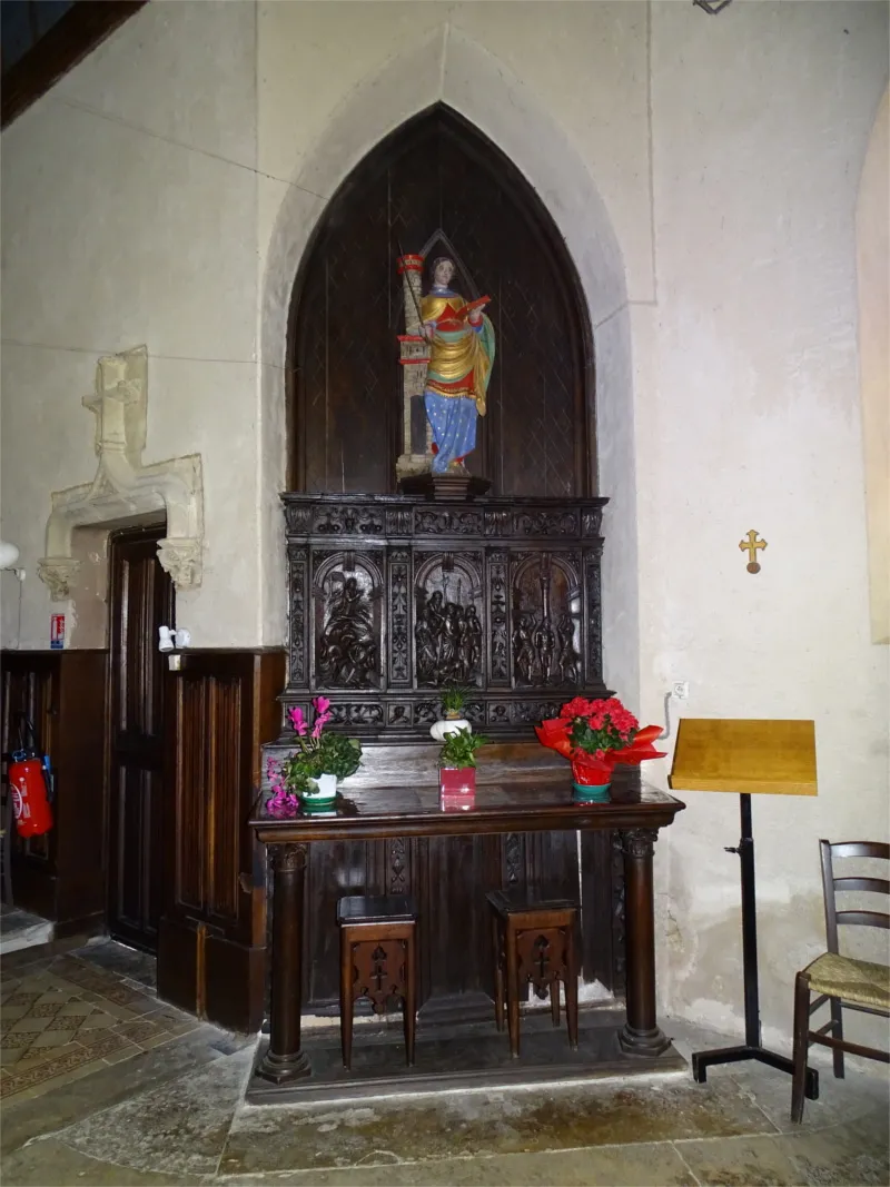 Retables : Scènes de la vie du Christ dans l'Église Saint-Sébastien de Saint-Sébastien-de-Morsent