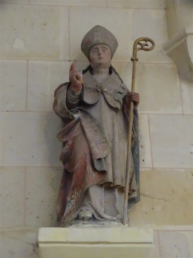 Statue : Saint-Eloi dans l'Église Saint-Quentin de Poses