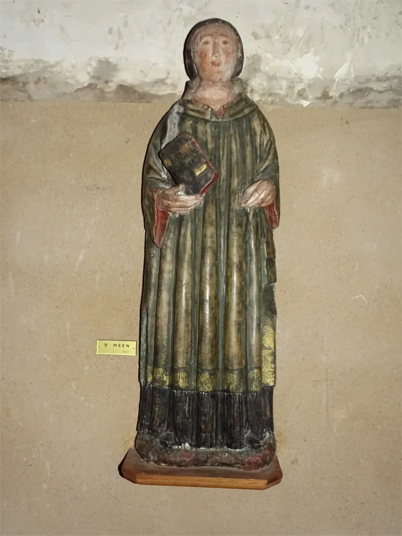 Statue : Saint-Méen dans l'Église Saint-André du Bec-Hellouin