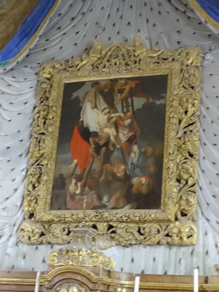 Tableau d'autel : Descente de Croix dans l'Église Notre-Dame du Mesnil-Jourdain