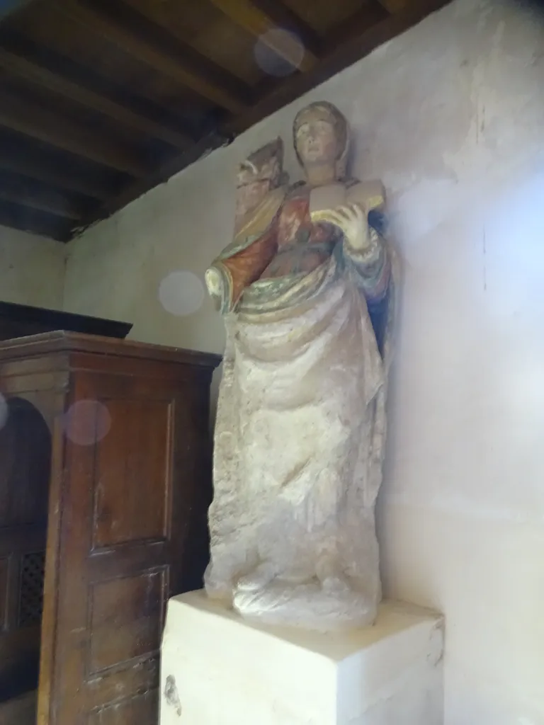 Statue : Sainte-Barbe dans l'Église Saint-Paul de La Croix-Saint-Leufroy