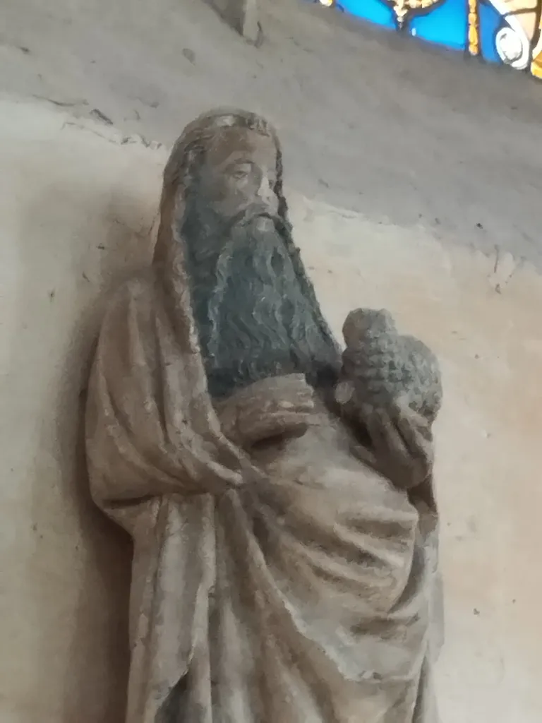 Statue de Saint-Jean-Baptiste dans l'Église Saint-Martin à Nonancourt
