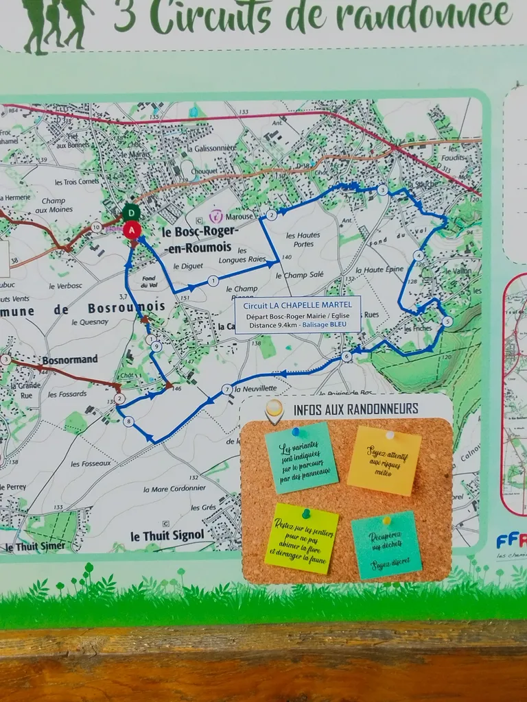 Circuits de randonnée : Départ Église à Bosc-Roger-en-Roumois