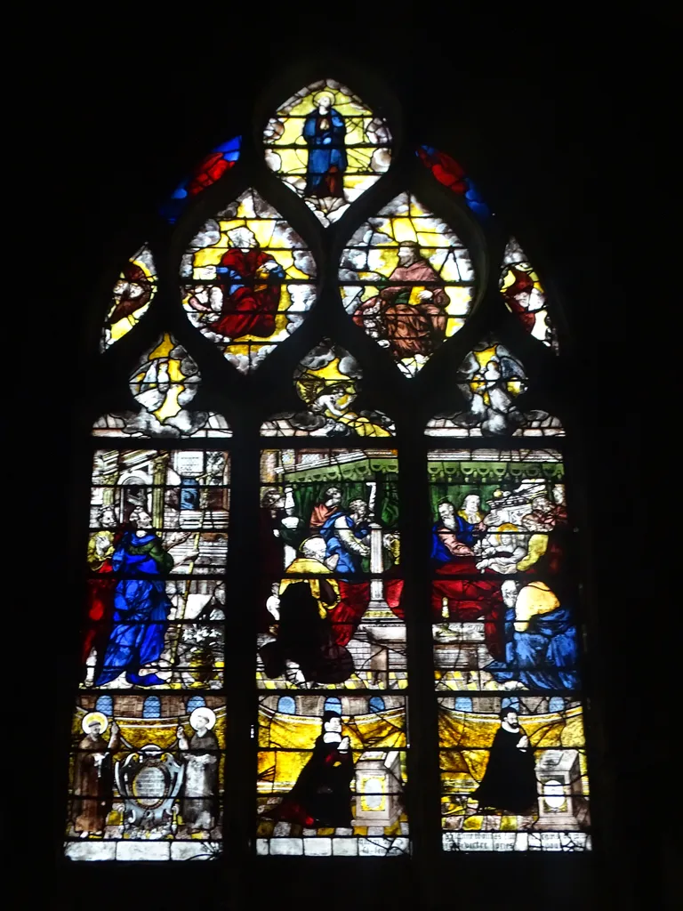 Vitrail Baie 11 - Dormition de la Vierge dans l'Église Notre-Dame-des-Arts de Pont-de-l'Arche