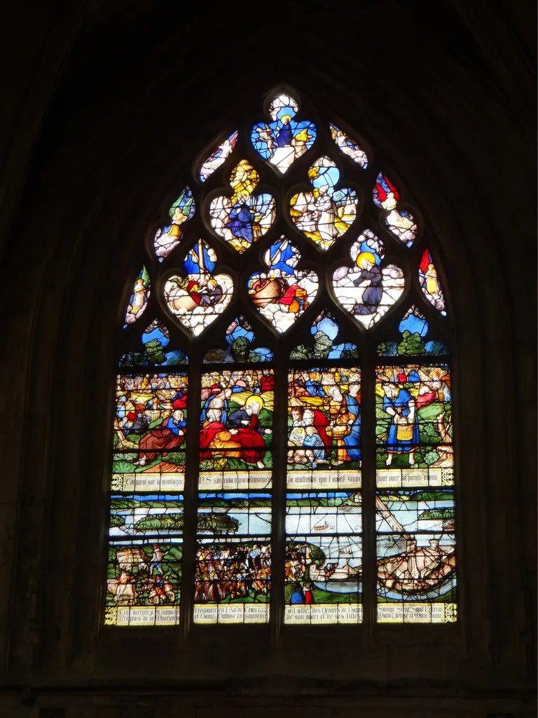 Vitrail Baie 12 - Vitre des bateaux dans l'Église Notre-Dame-des-Arts de Pont-de-l'Arche