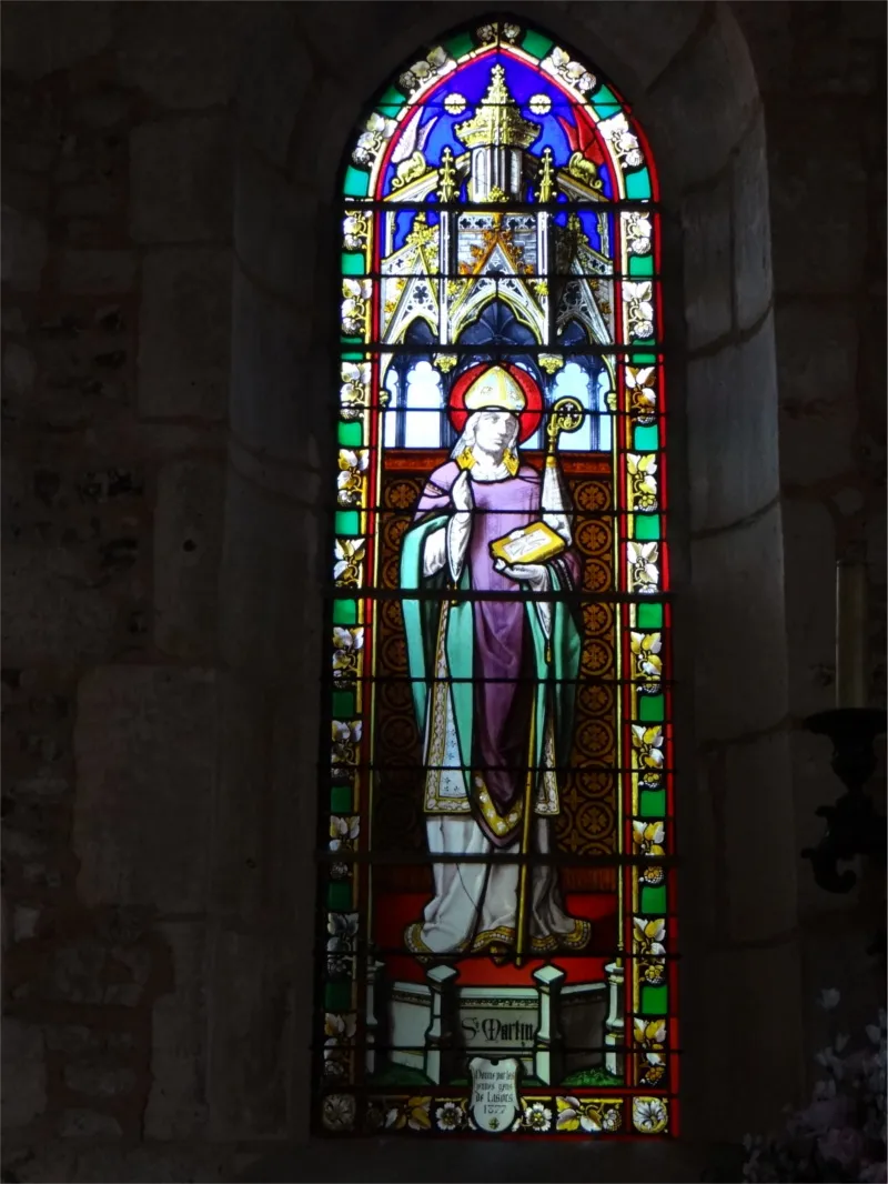 Vitrail Baie 1 : Saint-Martin dans l'Église Saint-Martin de Lisors