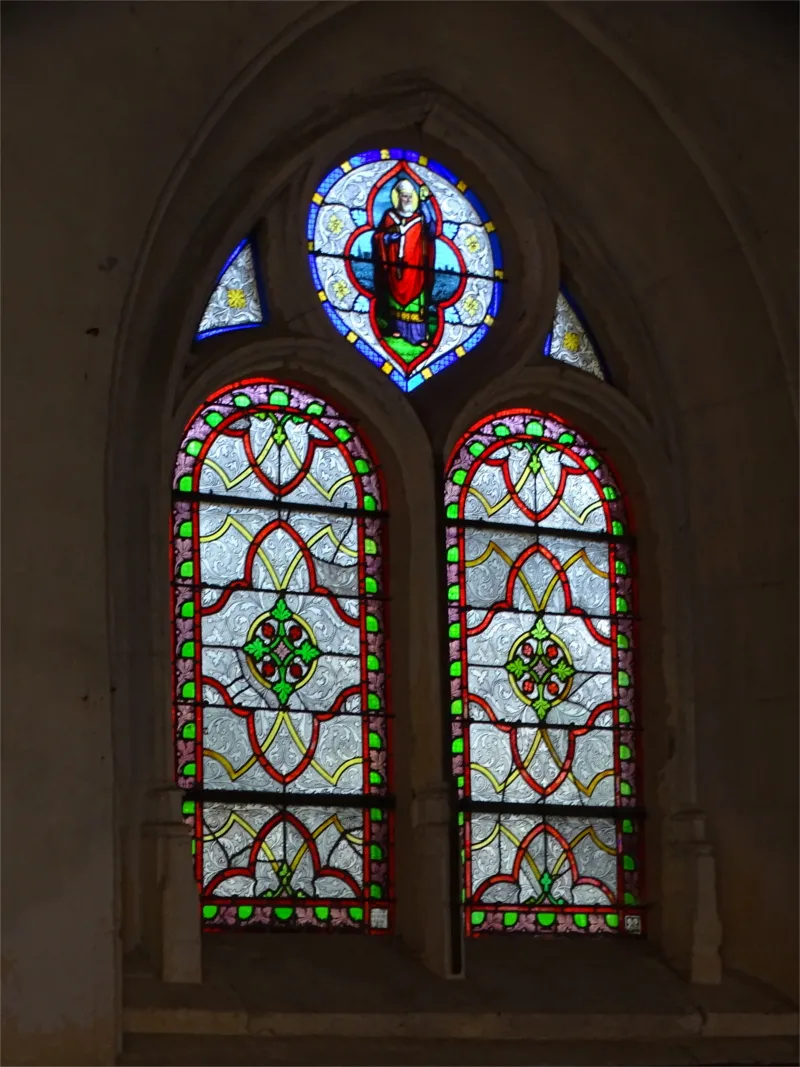 Vitrail Baie B de l'Église Saint-Aubin de Doudeauville-en-Vexin