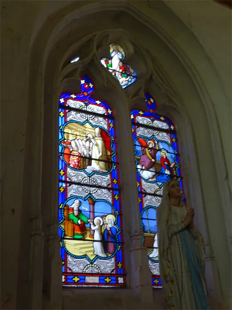 Vitrail Baie G de l'Église Saint-Aubin de Doudeauville-en-Vexin