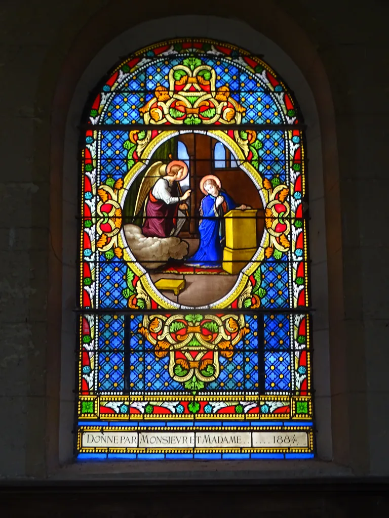 Vitrail Baie 3 dans l'Église Saint-Saturnin ou Saint-Hilaire de Venon