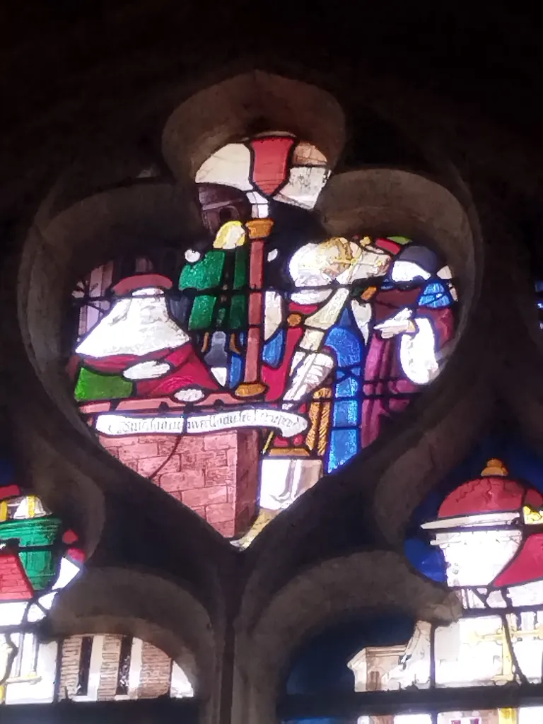 Vitrail baie 11 : Miracles de Saint-Martin dans l'Église Saint-Martin à Nonancourt
