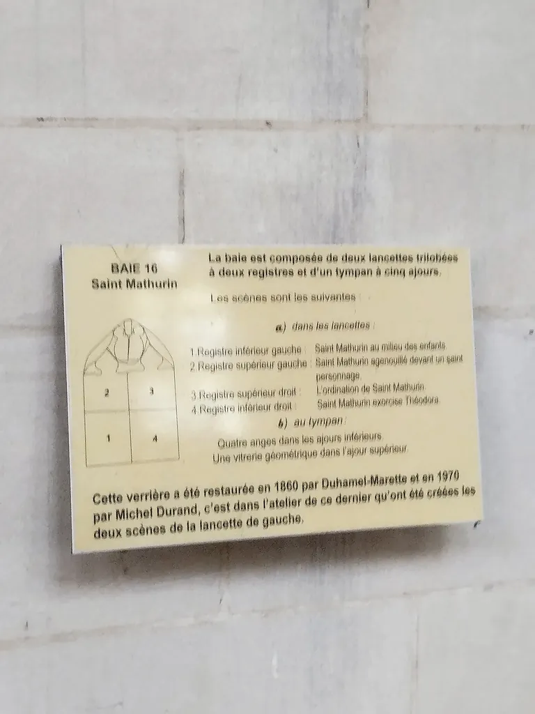 Vitrail Baie 16 : Vie de Saint-Mathurin dans l'Église Saint-Martin à Nonancourt