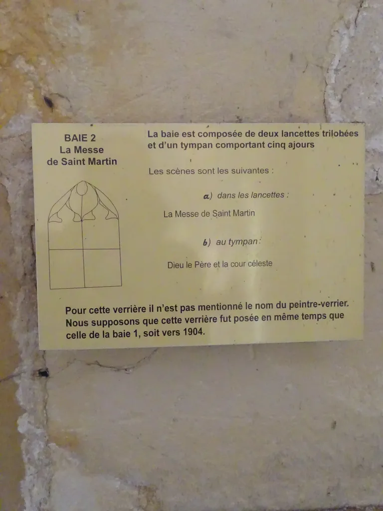 Vitrail Baie 2 : Messe de Saint-Martin dans l'Église Saint-Martin à Nonancourt