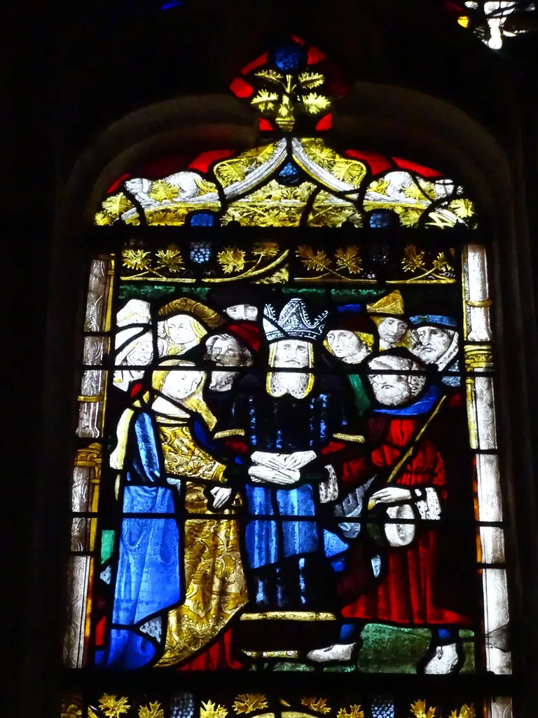 Vitrail baie 13 : Parenté de la Vierge dans l'Église Saint-Martin à Nonancourt