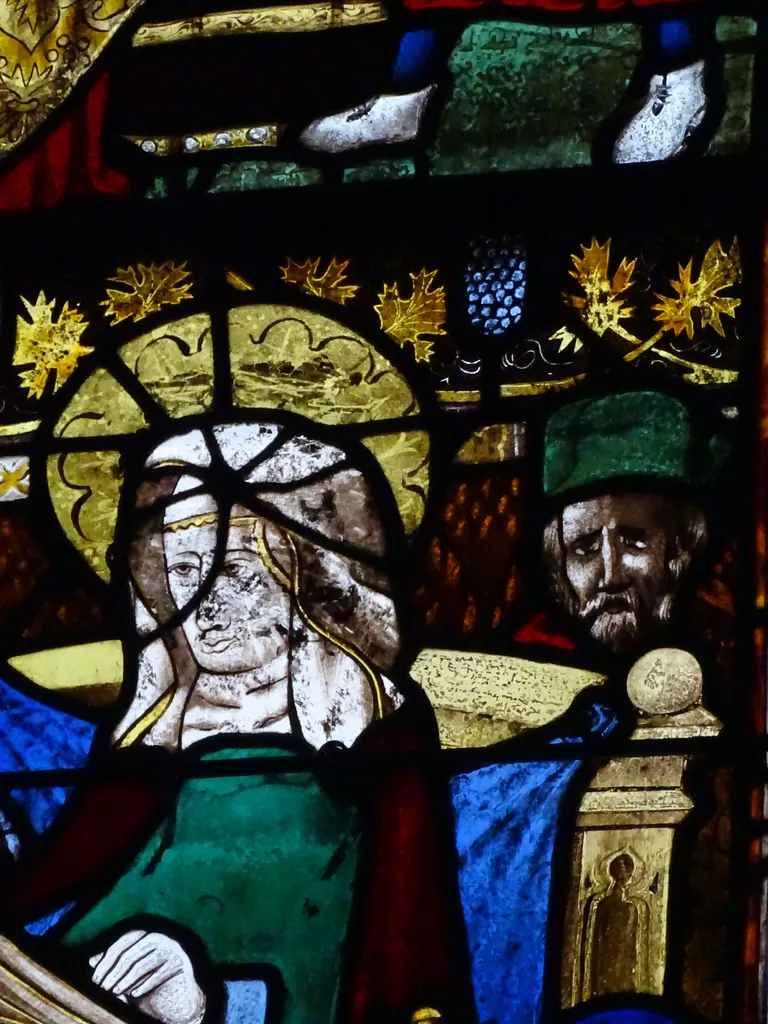 Vitrail baie 13 : Parenté de la Vierge dans l'Église Saint-Martin à Nonancourt