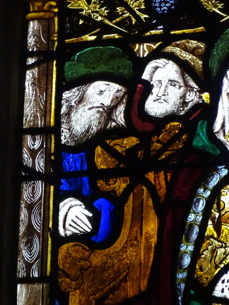 Vitrail baie 13 : Parenté de la Vierge dans l'Église Saint-Martin à Nonancourt