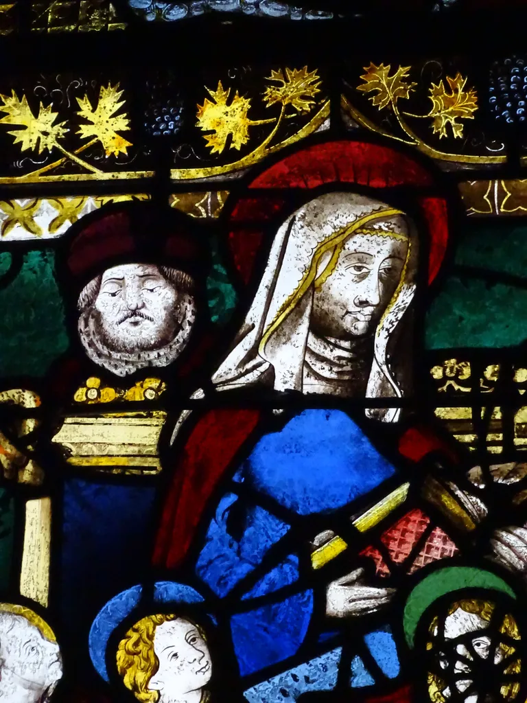 Vitrail baie 13 : Parenté de la Vierge dans l'Église Saint-Martin à Nonancourt
