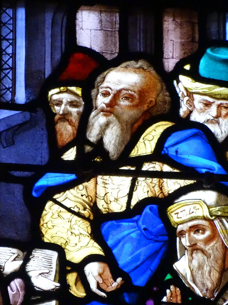 Vitrail baie 15 : Scènes de la vie du Christ, Sainte-Barbe dans l'Église Saint-Martin à Nonancourt