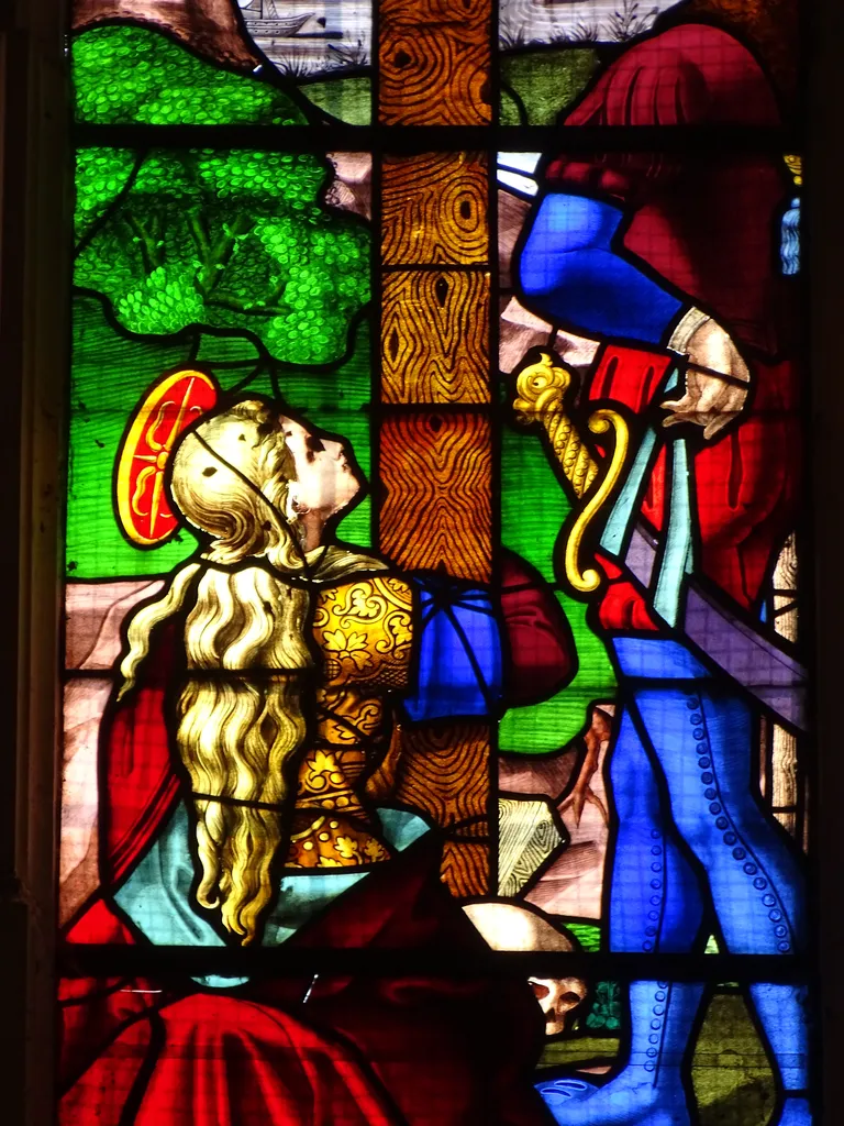 Vitrail Baie 100 : La Crucifixion dans l'Église Saint-Martin à Nonancourt