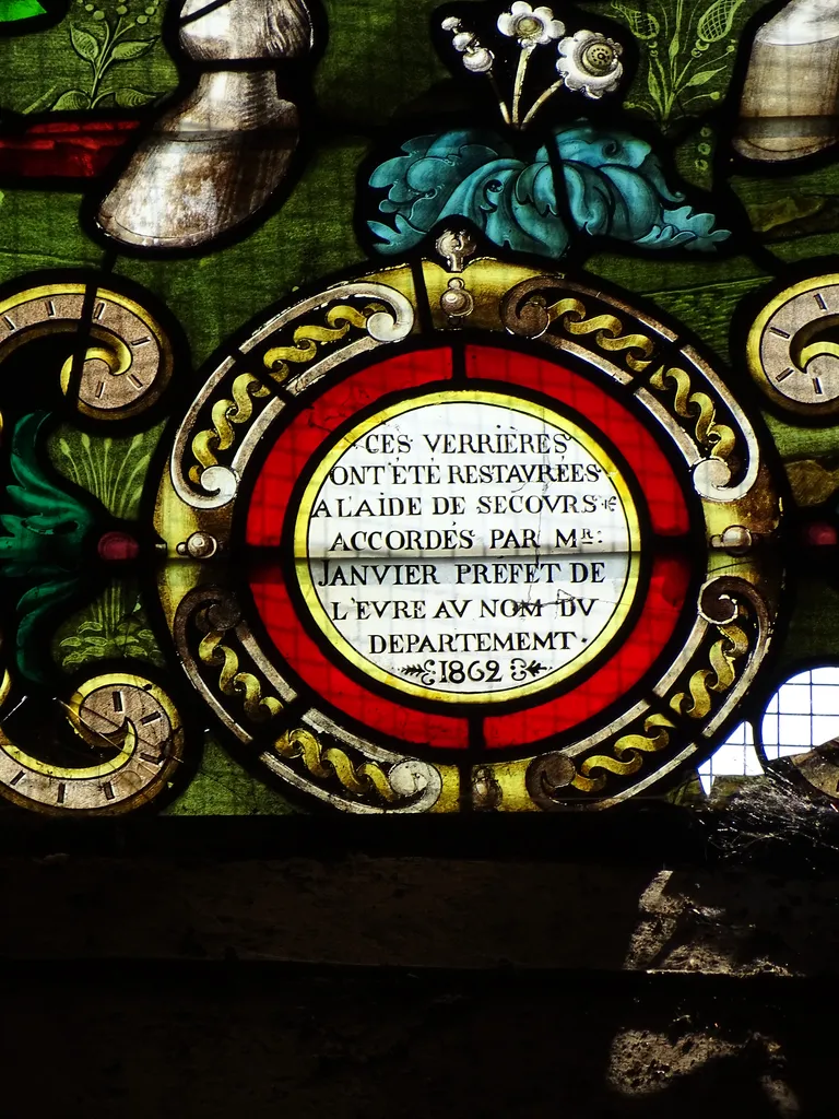 Vitrail Baie 100 : La Crucifixion dans l'Église Saint-Martin à Nonancourt