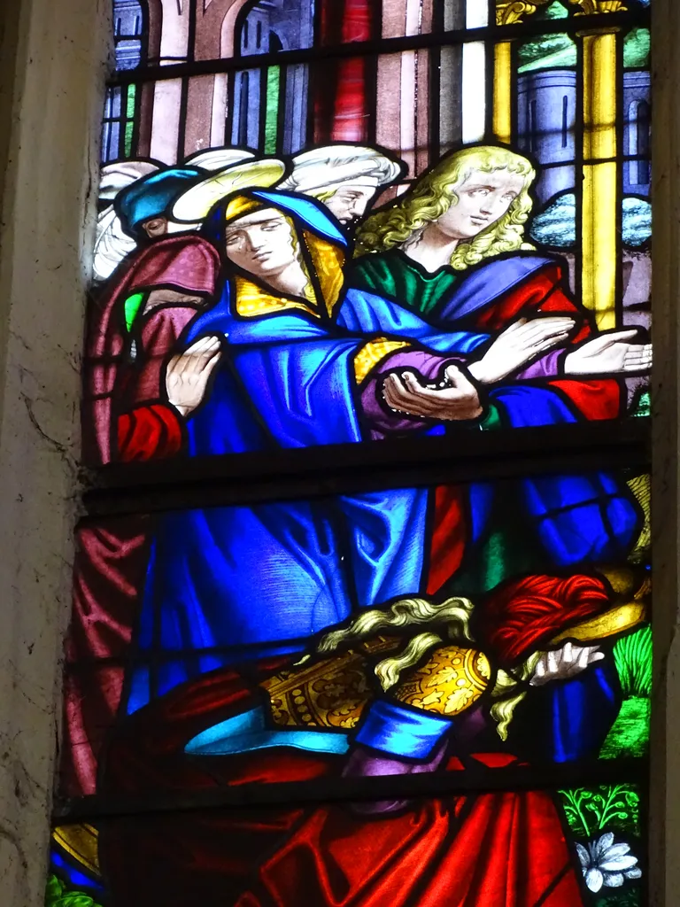 Vitrail Baie 101 : Le Portement de Croix dans l'Église Saint-Martin à Nonancourt