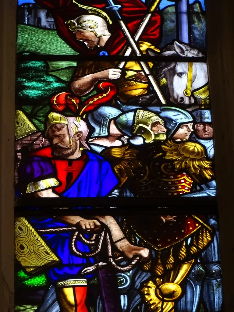 Vitrail Baie 101 : Le Portement de Croix dans l'Église Saint-Martin à Nonancourt