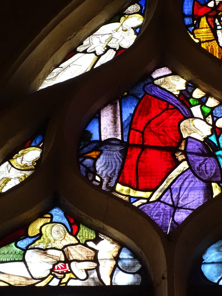 Vitrail Baie 102 : La Déploration du Christ dans l'Église Saint-Martin à Nonancourt