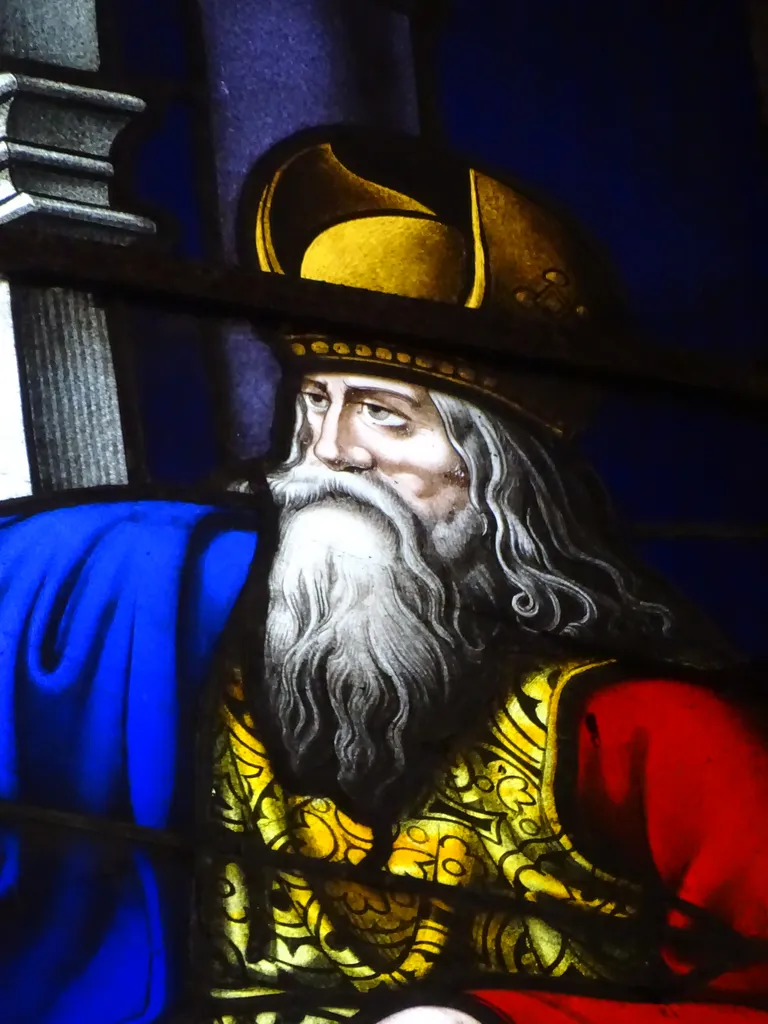 Vitrail Baie 103 : La Comparution de Jésus devant Caïphe dans l'Église Saint-Martin à Nonancourt