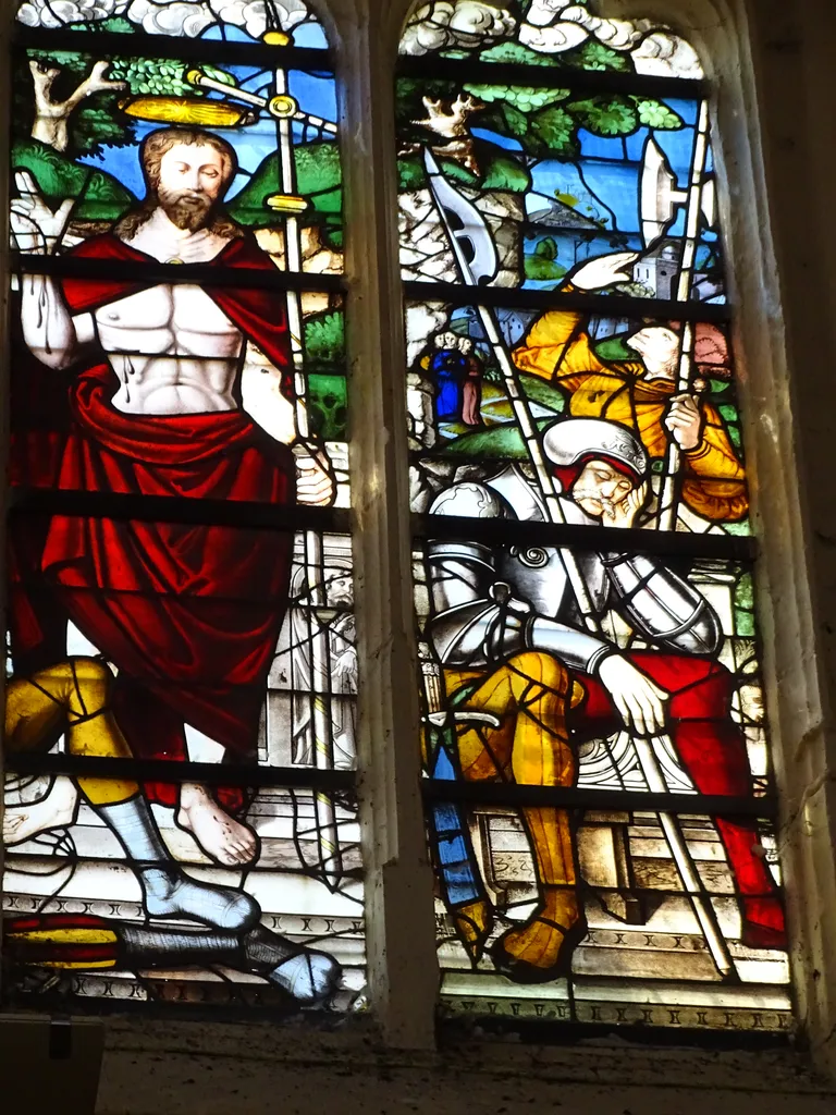 Vitrail Baie 104 : La Résurrection dans l'Église Saint-Martin à Nonancourt