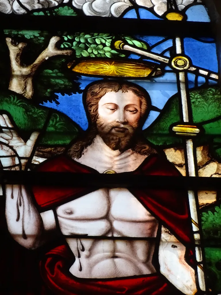 Vitrail Baie 104 : La Résurrection dans l'Église Saint-Martin à Nonancourt