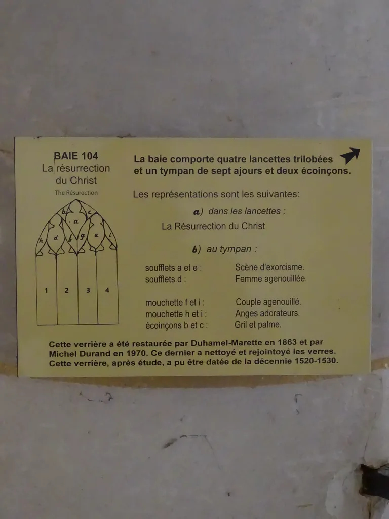 Vitrail Baie 104 : La Résurrection dans l'Église Saint-Martin à Nonancourt