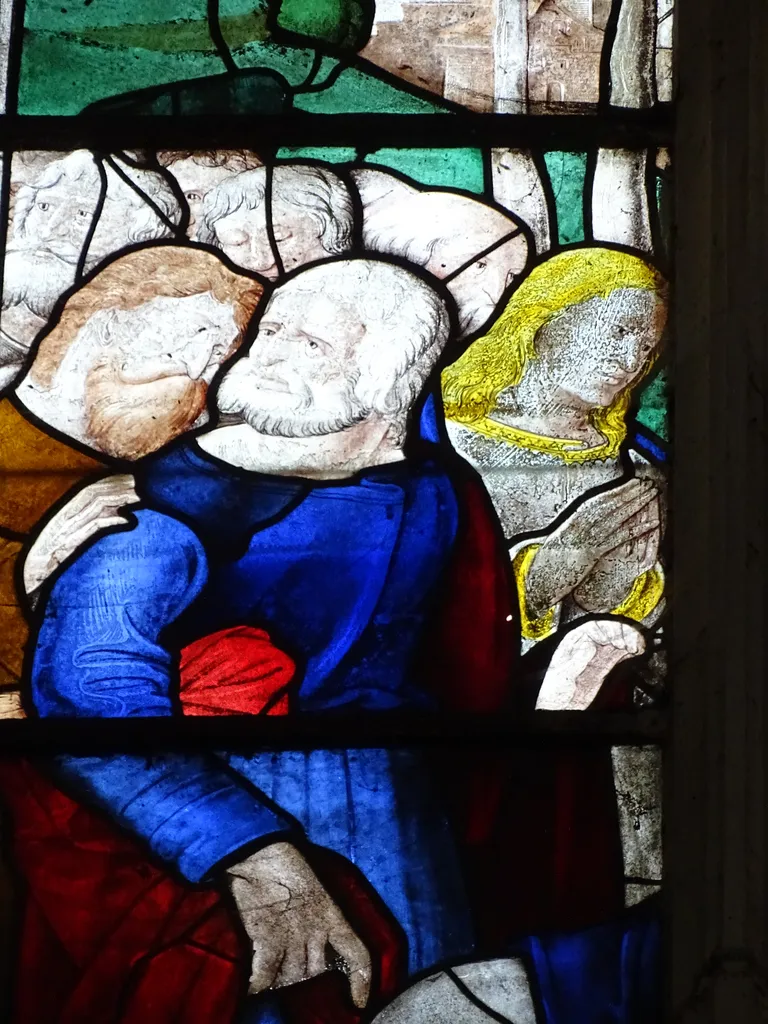 Vitrail Baie 109 : L'Entrée à Jérusalem dans l'Église Saint-Martin à Nonancourt