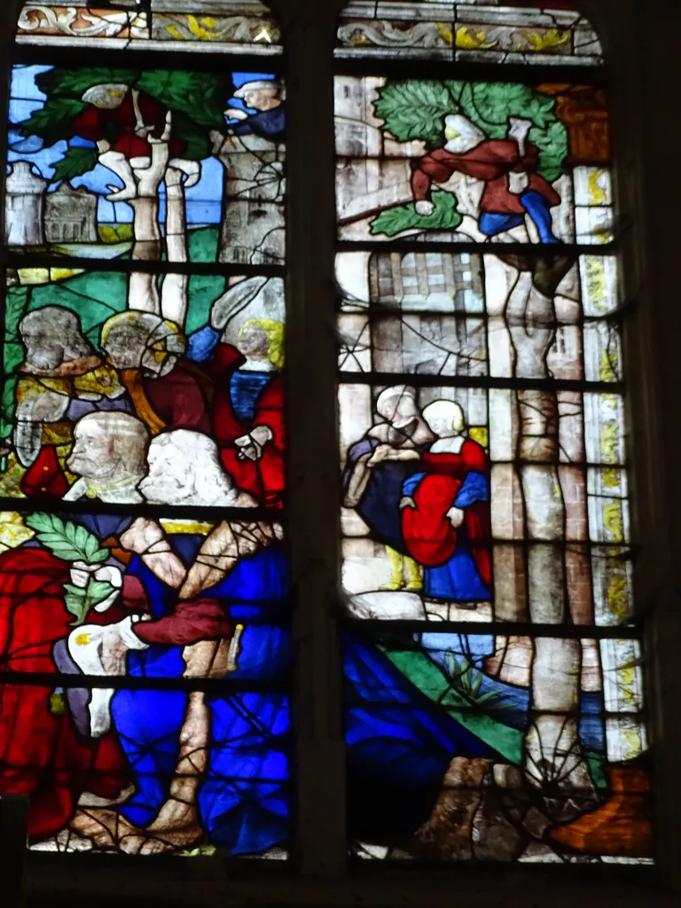 Vitrail Baie 109 : L'Entrée à Jérusalem dans l'Église Saint-Martin à Nonancourt