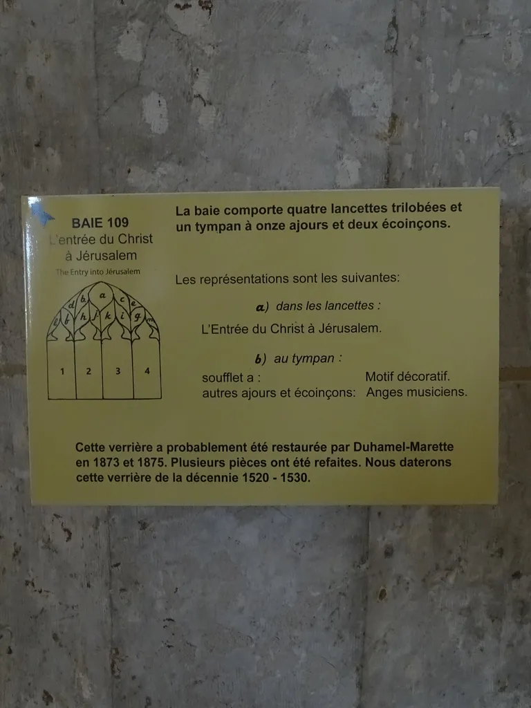Vitrail Baie 109 : L'Entrée à Jérusalem dans l'Église Saint-Martin à Nonancourt